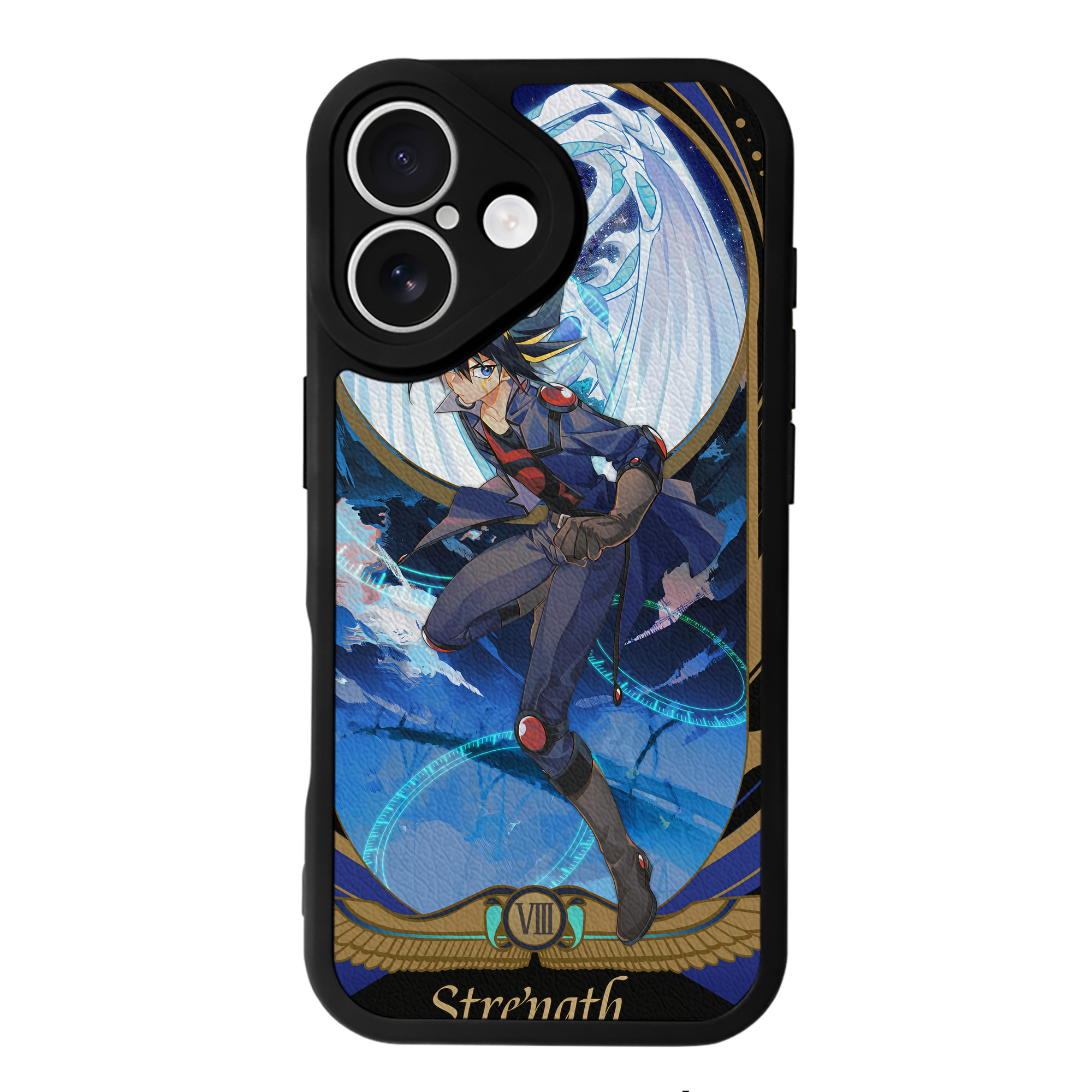 （画像用） 遊☆戯☆王 Yu-Gi-Oh! 【iPhone 16シリーズ対応】シリコンスマホケース（レザー調） 材質：シリコン